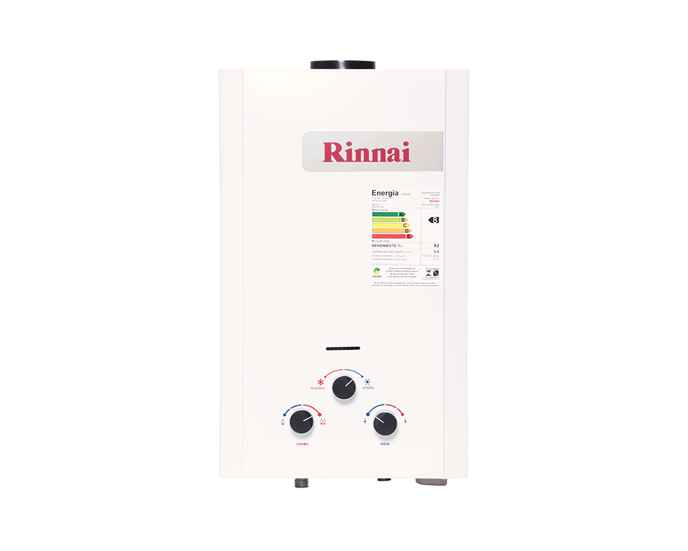 RINNAI - REU M09 – AQUECEDOR A GÁS 1 DUCHA OU 02 TORNEIRAS