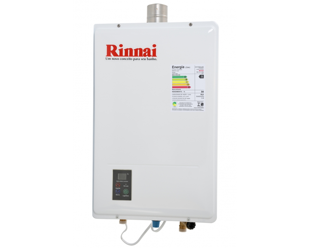 RINNAI - REU 1302 FEH – AQUECEDOR A GÁS 1 DUCHA E 2 TORNEIRAS