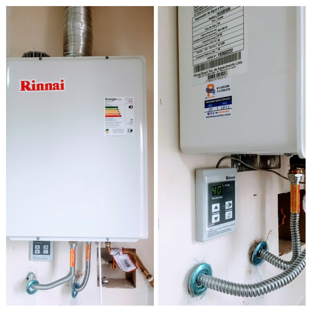 Aquecedor a gas Rinnai, Rheem, Lorenzetti, Aquecedor de agua a gás